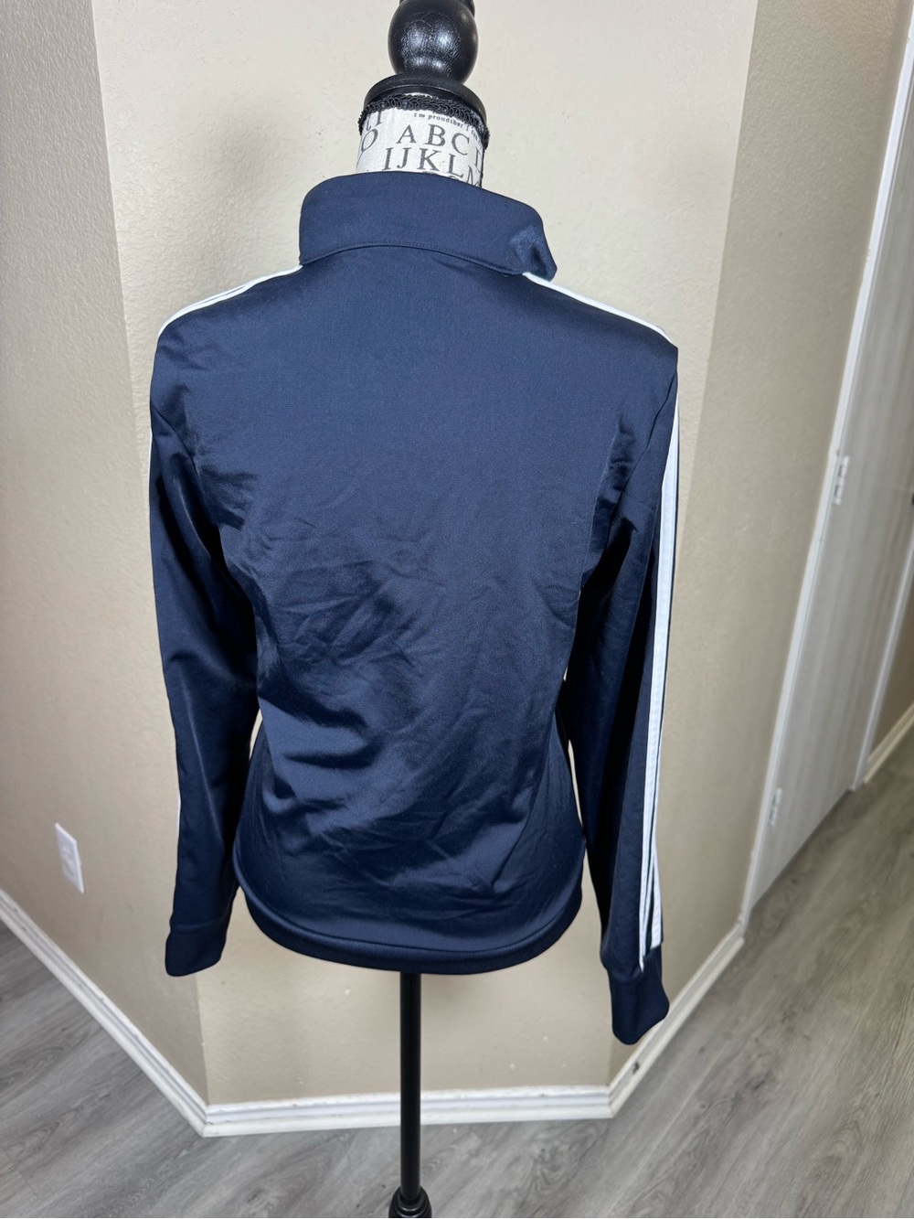 adidas dark blue Zip-Up track jacket with Subtle Logo - Picture 3 of 11